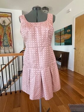 Banana Republic Pink Lace Fit-and-Flare Dress